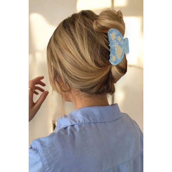 BLUE ACETATE CLOUD CLAW CLIP - Picture 2 of 7